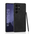 For Samsung Galaxy S25 Ultra 5G GKK Skin-feeling Frosted Leather Phone Case, Not Included Pen(Frosted Black) - 1