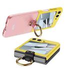 For Samsung Galaxy Z Flip6 GKK Integrated Ultra-thin Contrast Color Phone Case with Ring Holder(Black) - 3