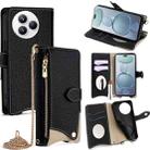 For Xiaomi Civi 5 Pro Crossbody Chain Fishtail Litchi Leather Phone Case(Black) - 1