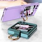 For Samsung Galaxy Z Flip6 GKK Integrated Ultra-thin Leather Phone Case with Ring Holder(Purple) - 2