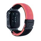 For Huawei Watch Fit3 Brushed Metal Silver Frame Watch Band(Black Pink) - 2