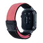 For Huawei Watch Fit3 Brushed Metal Silver Frame Watch Band(Black Pink) - 3