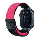 For Huawei Watch Fit3 Brushed Metal Silver Frame Watch Band(Black Red) - 3