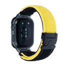 For Huawei Watch Fit3 Brushed Metal Silver Frame Watch Band(Black Yellow) - 2