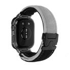 For Huawei Watch Fit3 Brushed Metal Silver Frame Watch Band(Black Grey) - 2