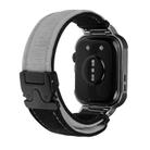 For Huawei Watch Fit3 Brushed Metal Silver Frame Watch Band(Black Grey) - 3