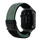 For Huawei Watch Fit3 Brushed Metal Silver Frame Watch Band(Black Army Green) - 3
