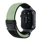 For Huawei Watch Fit3 Brushed Metal Silver Frame Watch Band(Black Green) - 3