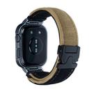 For Huawei Watch Fit3 Brushed Metal Silver Frame Watch Band(Black Dark Brown) - 2