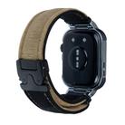 For Huawei Watch Fit3 Brushed Metal Silver Frame Watch Band(Black Dark Brown) - 3