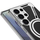 For Samsung Galaxy S25 Ultra 5G GKK Electroplating Leather Z-Shape MagSafe Phone Case, Not Included Pen(Black) - 3