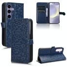 For Samsung Galaxy S25 5G Honeycomb Dot Texture Leather Phone Case(Blue) - 1