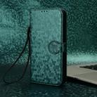 For Samsung Galaxy S25 5G Honeycomb Dot Texture Leather Phone Case(Green) - 2