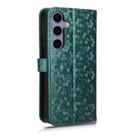 For Samsung Galaxy S25 5G Honeycomb Dot Texture Leather Phone Case(Green) - 3