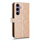 For Samsung Galaxy S25+ 5G Honeycomb Dot Texture Leather Phone Case(Gold) - 3