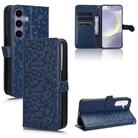 For Samsung Galaxy S25+ 5G Honeycomb Dot Texture Leather Phone Case(Blue) - 1