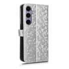 For Samsung Galaxy S25+ 5G Honeycomb Dot Texture Leather Phone Case(Silver) - 3