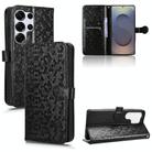 For Samsung Galaxy S25 Ultra 5G Honeycomb Dot Texture Leather Phone Case(Black) - 1