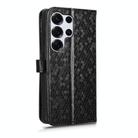 For Samsung Galaxy S25 Ultra 5G Honeycomb Dot Texture Leather Phone Case(Black) - 3