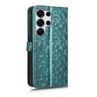For Samsung Galaxy S25 Ultra 5G Honeycomb Dot Texture Leather Phone Case(Green) - 3