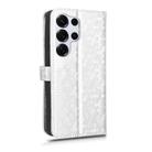 For Samsung Galaxy S25 Ultra 5G Honeycomb Dot Texture Leather Phone Case(Silver) - 3