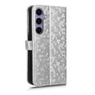For Samsung Galaxy S25 FE 5G Honeycomb Dot Texture Leather Phone Case(Silver) - 3