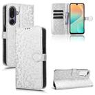 For Samsung Galaxy M36 5G Honeycomb Dot Texture Leather Phone Case(Silver) - 1