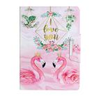 For iPad Pro 11 inch (2020) Painted Pattern Horizontal Flip Leather Tablet Case with Holder(Leaves Flamingo) - 1