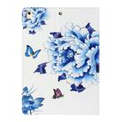 For iPad 10.2 Painted Pattern Horizontal Flip Leather Case with Holder(Blue and White Porcelain Butterfly) - 2