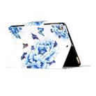For iPad 10.2 Painted Pattern Horizontal Flip Leather Case with Holder(Blue and White Porcelain Butterfly) - 3