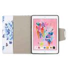 For iPad 10.2 Painted Pattern Horizontal Flip Leather Case with Holder(Blue and White Porcelain Butterfly) - 5