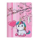 For iPad 4 / 3 / 2 Painted Pattern Horizontal Flip Leather Case with Holder(Sakura Unicorn) - 1