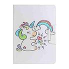 For iPad 4 / 3 / 2 Painted Pattern Horizontal Flip Leather Case with Holder(Sideways Unicorn) - 1