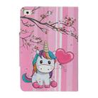 For iPad Mini 4 / 3 / 2 / 1 Painted Pattern Horizontal Flip Leather Case with Holder(Sakura Unicorn) - 3