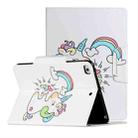 For iPad Mini (2019) Painted Pattern Horizontal Flip Leather Case with Holder(Sideways Unicorn) - 1