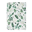 For iPad Mini (2019) Painted Pattern Horizontal Flip Leather Case with Holder(White Flower Leaves) - 3