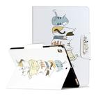 For iPad 5 Painted Pattern Horizontal Flip Leather Case with Holder(Cat Back View) - 1