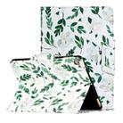 For iPad 5 Painted Pattern Horizontal Flip Leather Case with Holder(White Flower Leaves) - 1