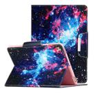 For iPad 9.7 (2018) Painted Pattern Horizontal Flip Leather Case with Holder(Starry Sky) - 1