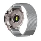 For Garmin Watch 26mm Milanese Dual Section Magnetic Metal Watch Band(Silver) - 2