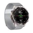 For Garmin Watch 26mm Milanese Dual Section Magnetic Metal Watch Band(Silver) - 3