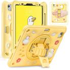 For iPad Air 11 2025 / 2024 / Pro 11 2022 Duck Rotation Kickstand Silicone Hybrid PC Tablet Case(Yellow) - 2
