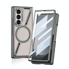 For Samsung Galaxy Z Fold6 GKK Integrated Electroplating Leather Z-Shape MagSafe Phone Case(Mountain Gray) - 3