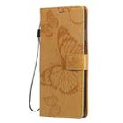 For Samsung Galaxy Note20 3D Butterflies Embossing Pattern Horizontal Flip Leather Case with Holder & Card Slot & Wallet(Yellow) - 2