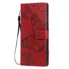 For Samsung Galaxy Note20 3D Butterflies Embossing Pattern Horizontal Flip Leather Case with Holder & Card Slot & Wallet(Red) - 2