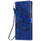 For Samsung Galaxy Note20 Ultra 3D Butterflies Embossing Pattern Horizontal Flip Leather Case with Holder & Card Slot & Wallet(Blue) - 2