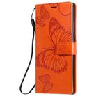 For Samsung Galaxy Note20 Ultra 3D Butterflies Embossing Pattern Horizontal Flip Leather Case with Holder & Card Slot & Wallet(Orange) - 2