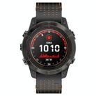 For Garmin Watch 26mm Dual Color Mesh Leather Quick Release Watch Band(Black Orange) - 2