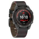 For Garmin Watch 26mm Dual Color Mesh Leather Quick Release Watch Band(Black Red) - 3