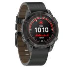 For Garmin Watch 26mm Dual Color Mesh Leather Quick Release Watch Band(Black Green) - 3